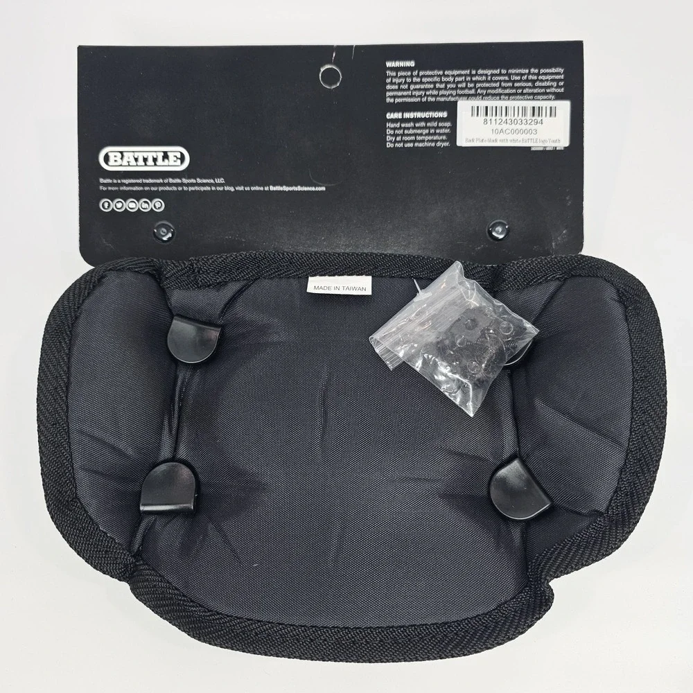 Battle Football Back Plate – Hard Shell Lower Back Protector with Contoured Foam